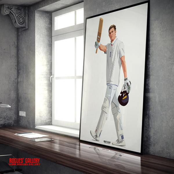 Zak Crawley - England Cricket Star - A0, A1, A2 or A3 Ashes Tour Prints
