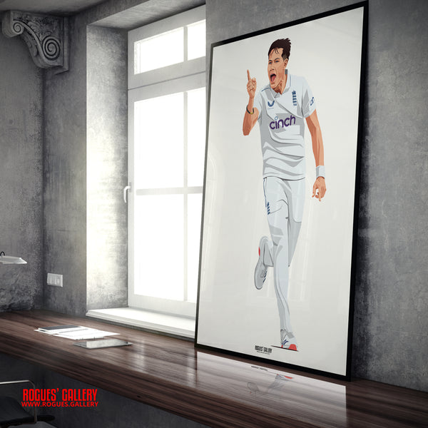 Matthew Potts England Seam bowler Ashes 2025/26 A1 Print