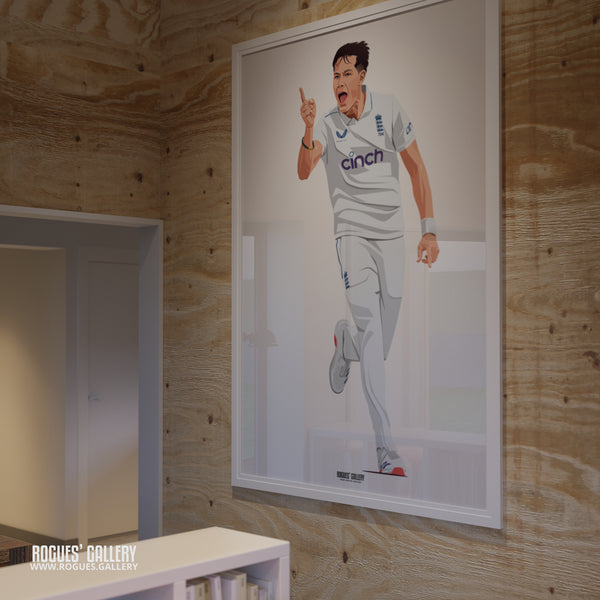 Matthew Potts England Seam bowler Ashes 2025/26 signed poster