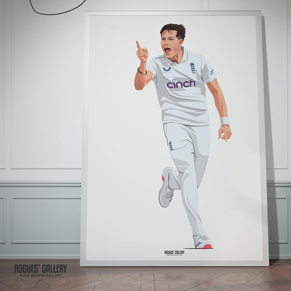 Matthew Potts England Seam bowler Ashes 2025/26 A0 Print
