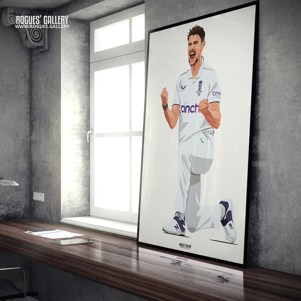 Josh Tongue England cricket Seam bowler Ashes Tour signed poster