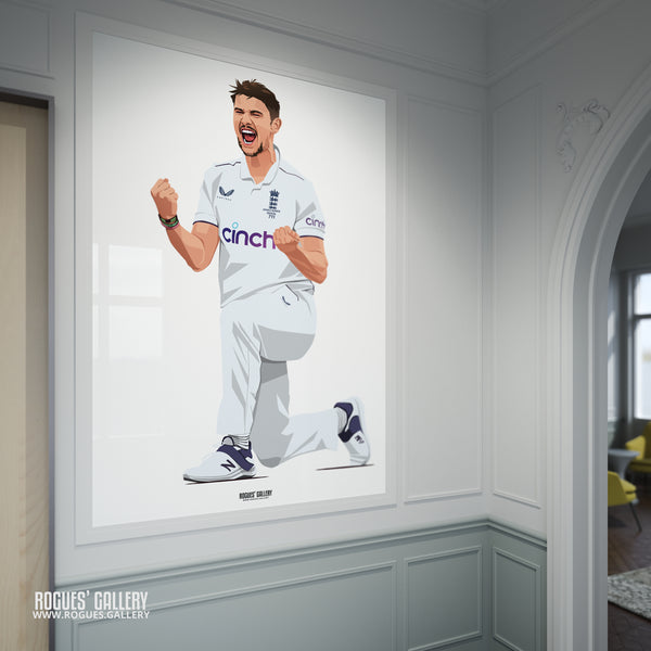 Josh Tongue England cricket Seam bowler Ashes Tour A1 print