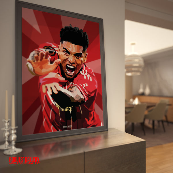 Igor Jesus signed Nottingham Forest memorabilia striker poster Brazil City Ground celebration 