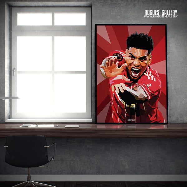 Igor Jesus Nottingham Forest striker A2 print Brazil City Ground celebration 