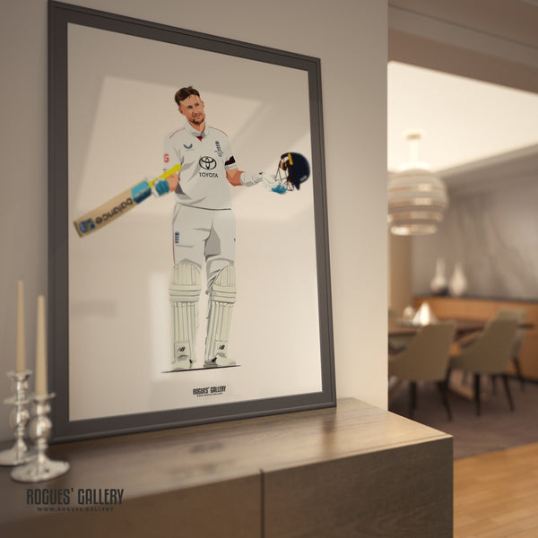 Joe Root signed England cricket memorabilia batsman record Average poster