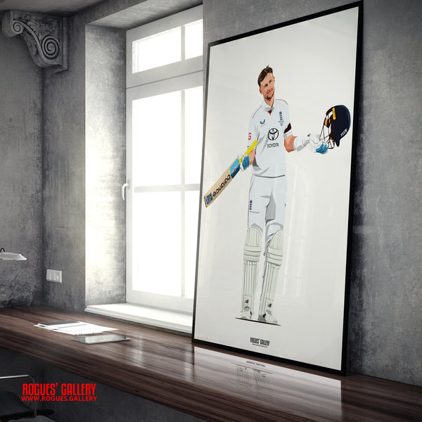 Joe Root England cricket batsman record Average signed poster