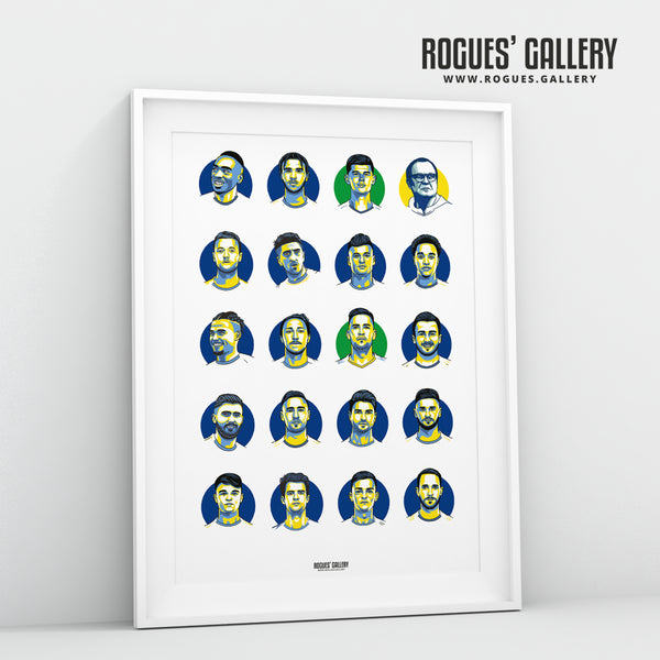 Leeds United FC 2019-2020 Squad - A3 or A2 Print