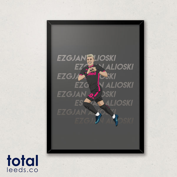 Ezgjan Alioski - Leeds Utd - Total Leeds A3 Print