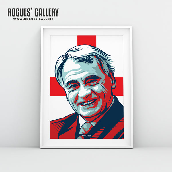 Sir Bobby England Icon - A3 Print
