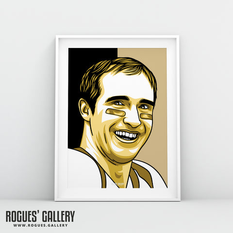 Brees - New Orleans Saints - A3 Icon Print
