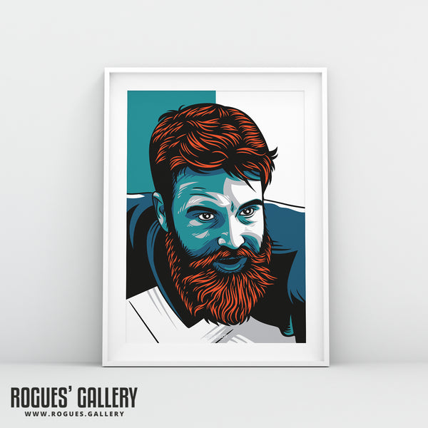 Ryan Fitzpatrick - Miami Dolphins - A3 Icon Print