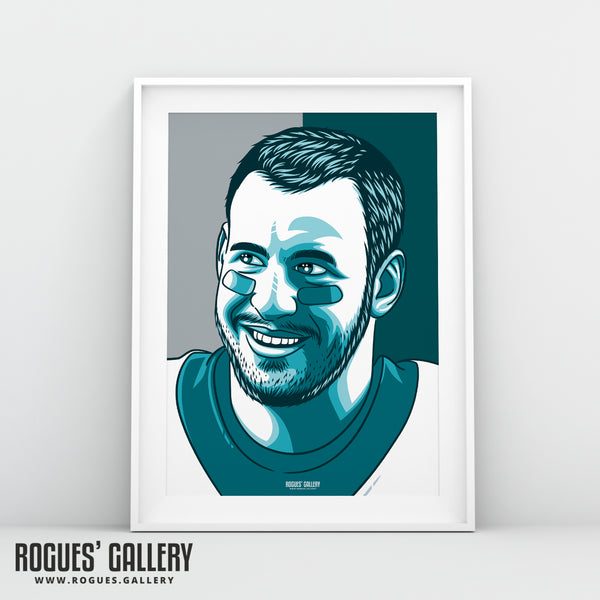 Carson Wentz - Philadelphia Eagles - A3 Icon Print