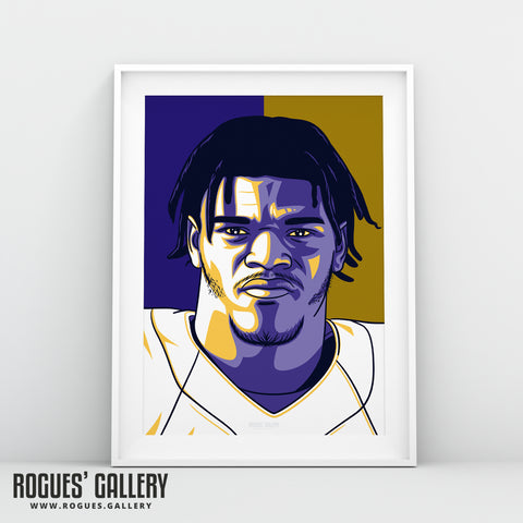 Lamar Jackson - Baltimore Ravens - A3 Icon Print