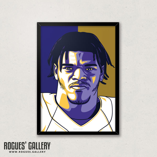 Lamar Jackson - Baltimore Ravens - A3 Icon Print