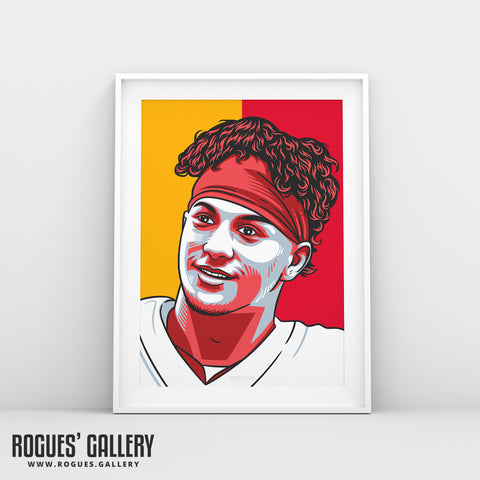 Patrick Mahomes - Kansas City Chiefs - A3 Icon Print