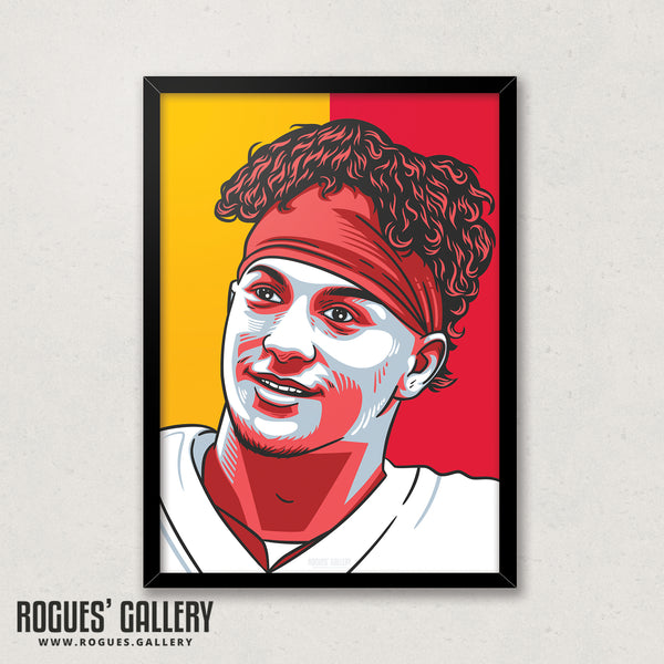 Patrick Mahomes - Kansas City Chiefs - A3 Icon Print