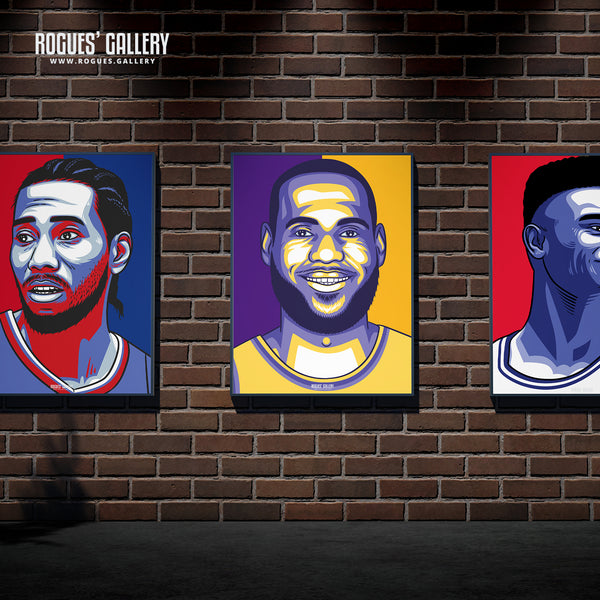 LeBron James - Los Angeles Lakers & Cleveland Cavaliers - A3 Icon Prints