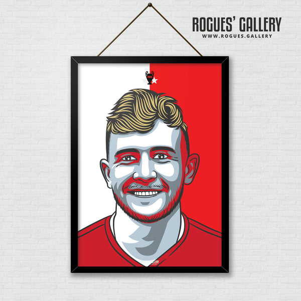 Joe Worrall - Red & White - A3 Print