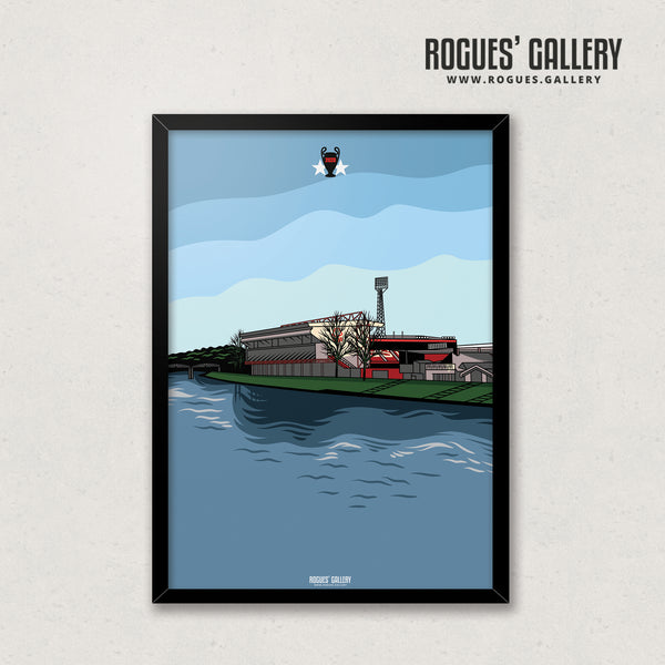 By The Trent - The World Famous City Ground - A3 & A2 Print