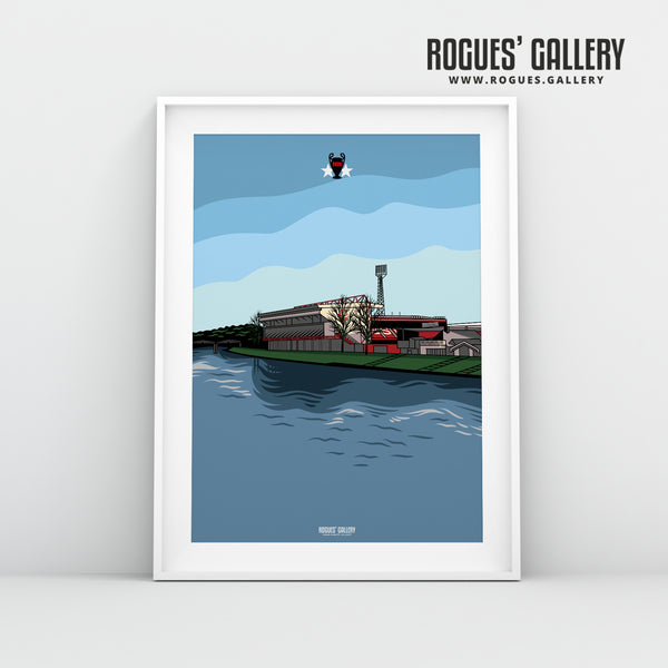 By The Trent - The World Famous City Ground - A3 & A2 Print