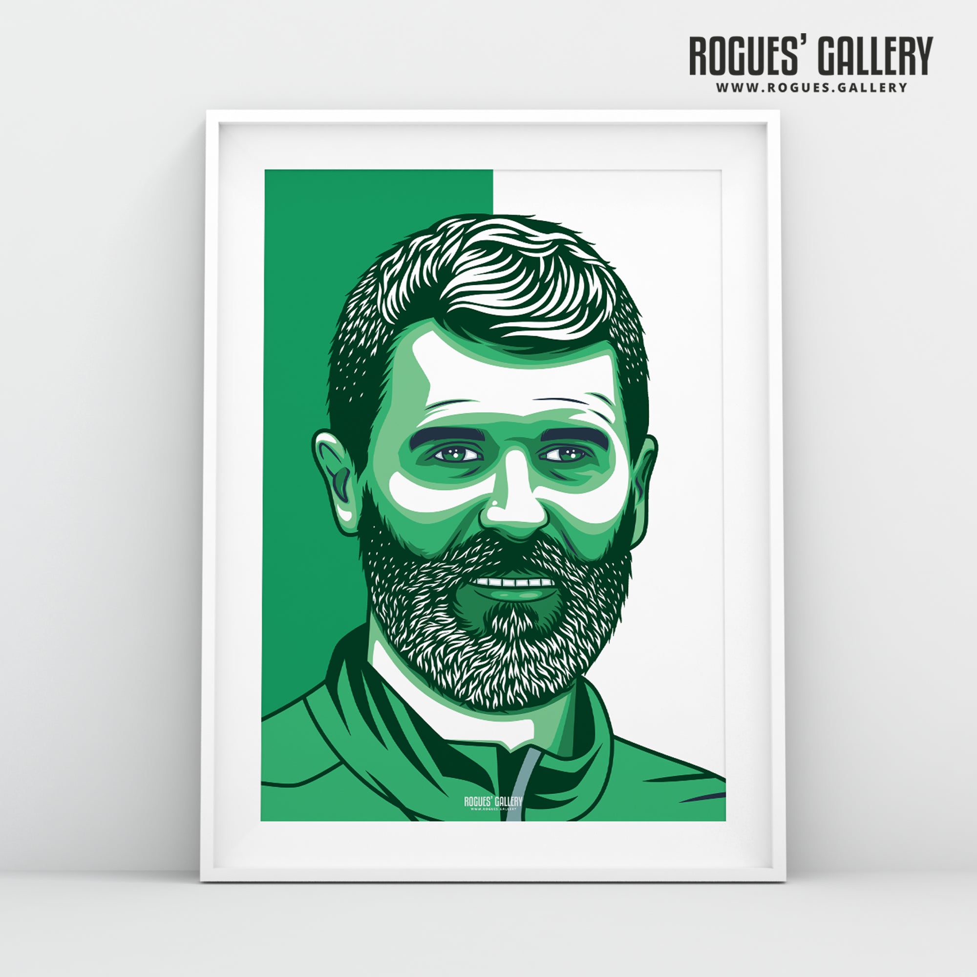 Roy Keane with his beard - Irish Icon - A3 Print