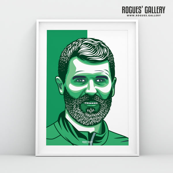 Roy Keane with his beard - Irish Icon - A3 Print