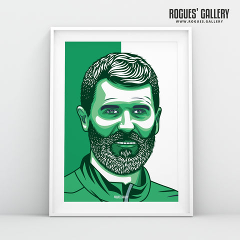 Roy Keane with his beard - Irish Icon - A3 Print