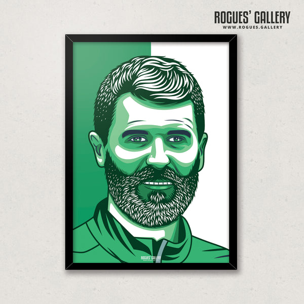 Roy Keane with his beard - Irish Icon - A3 Print