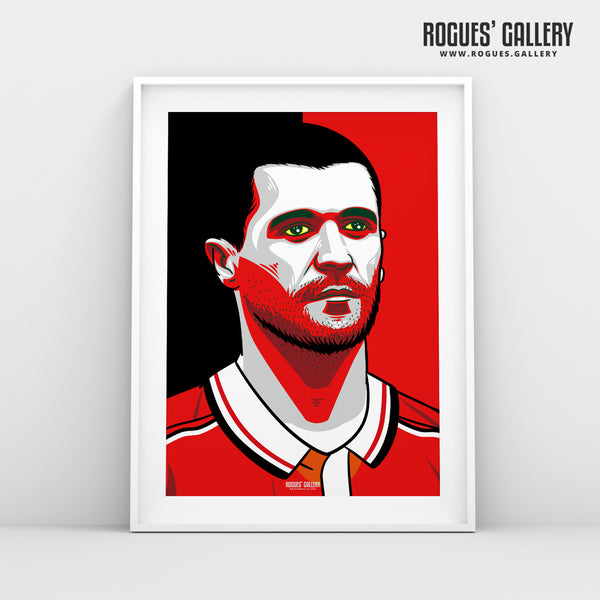 Young Roy Keane - Manchester United Icon - A3 Print
