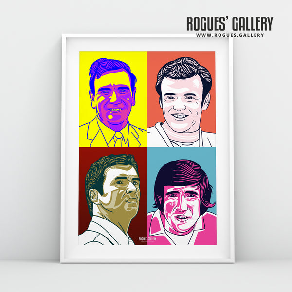 Leeds Retro Legends Pop Art Portraits - A1 Size Print Set