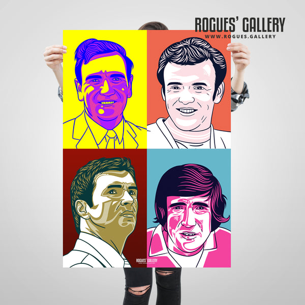 Leeds Retro Legends Pop Art Portraits - A1 Size Print Set