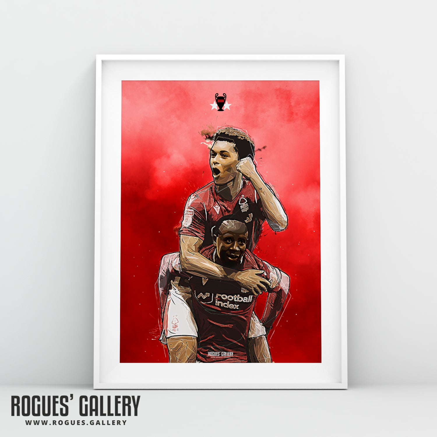 Brennan Johnson & Uncle Albert - Red Smoke - A3 Print