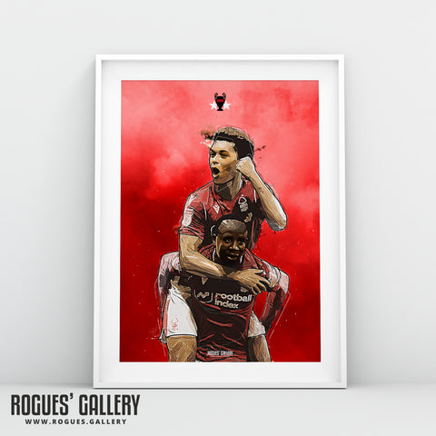 Brennan Johnson & Uncle Albert - Red Smoke - A3 Print