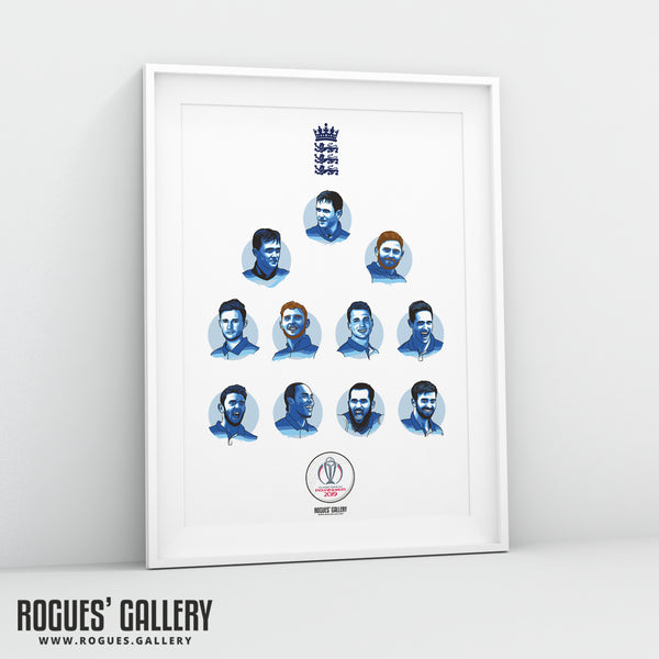 Cricket World Cup Winners 2019 - Get Behind The Lads Squad - A3 Print