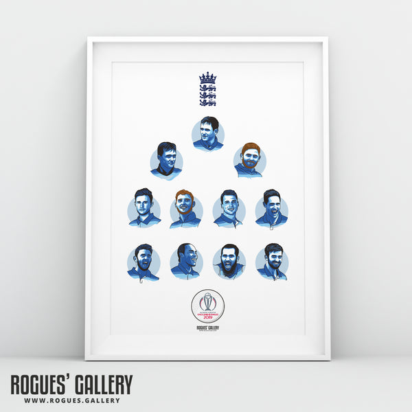 Cricket World Cup Winners 2019 - Get Behind The Lads Squad - A3 Print
