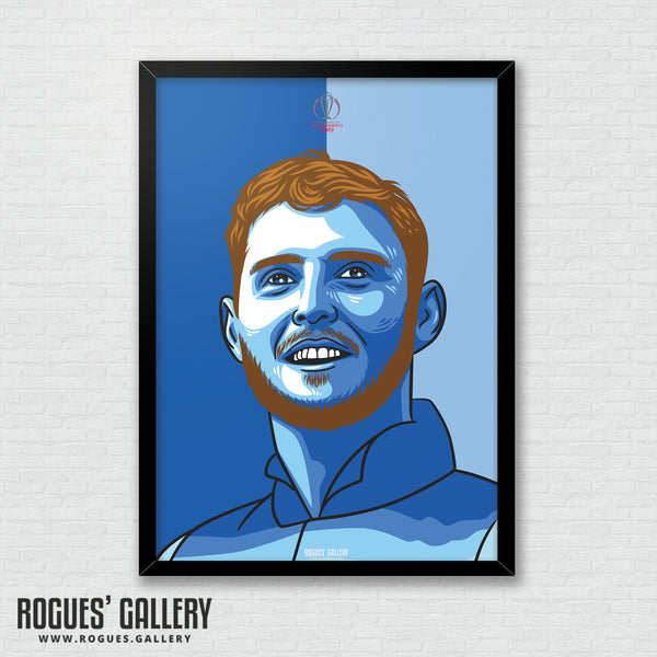 Ben Stokes Cricket World Cup Winner 2019 - Get Behind The Lads A3 Print