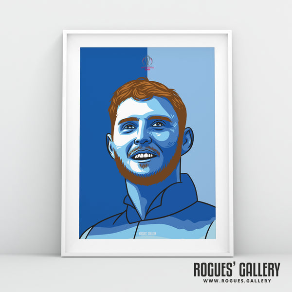 Ben Stokes Cricket World Cup Winner 2019 - Get Behind The Lads A3 Print
