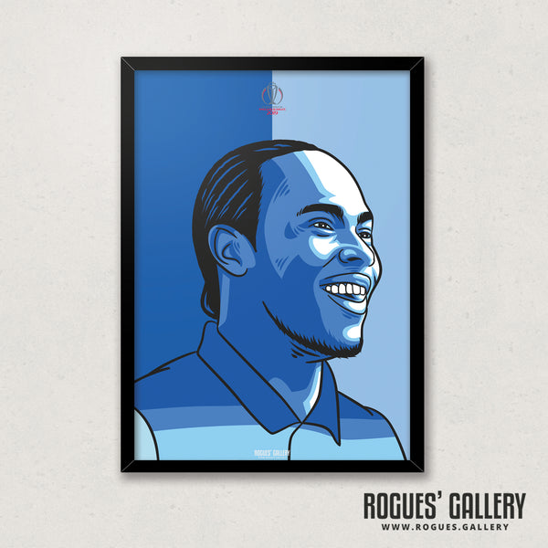 Jofra Archer Cricket World Cup Winner 2019 - Get Behind The Lads A3 Print