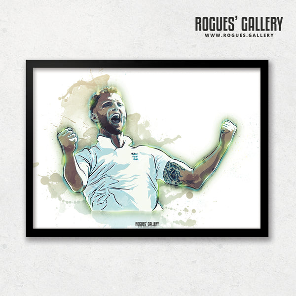 Stokes' Wicket - Signed A3 Print
