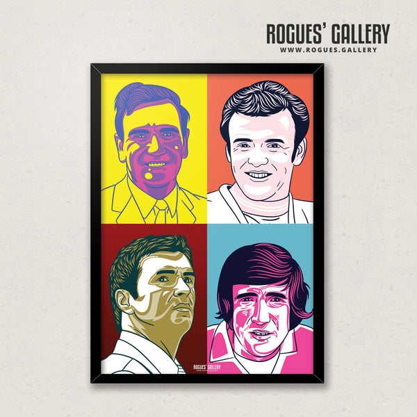 Leeds Legends Pop Art Portraits - A3 Print