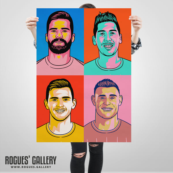 Liverpool Premier League Champions Pop Art Portraits - 4 A1 Size Print Sets