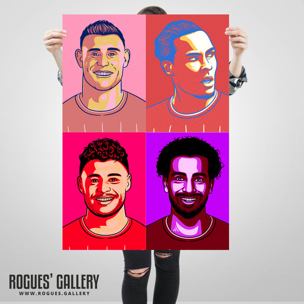 Liverpool Premier League Champions Pop Art Portraits - 4 A1 Size Print Sets