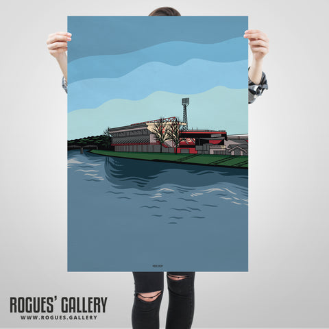 By The Trent - The World Famous City Ground - HUGE A1 Art Print