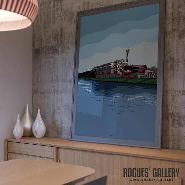 By The Trent - The World Famous City Ground - HUGE A0 Art Print