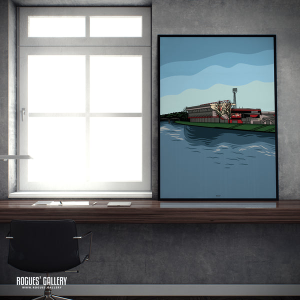 By The Trent - The World Famous City Ground - HUGE A0 Art Print