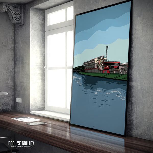 By The Trent - The World Famous City Ground - HUGE A0 Art Print