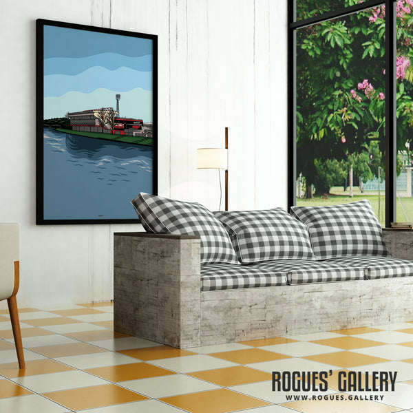 By The Trent - The World Famous City Ground - HUGE A0 Art Print