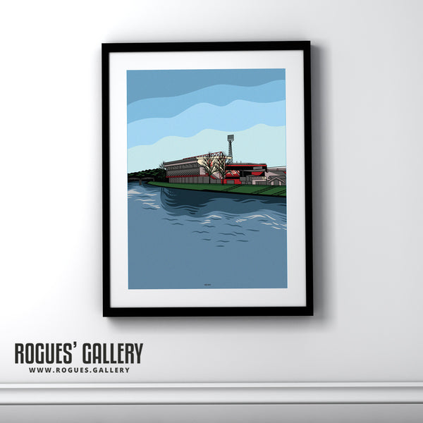 By The Trent - The World Famous City Ground - HUGE A0 Art Print