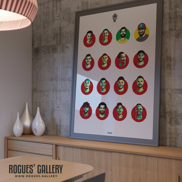 Liverpool FC 2019-20 Complete #GetBehindTheLads Squad - A1 Champions Icons Print