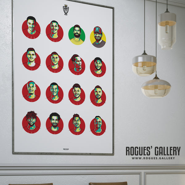 Liverpool FC 2019-20 Complete #GetBehindTheLads Squad - A1 Champions Icons Print